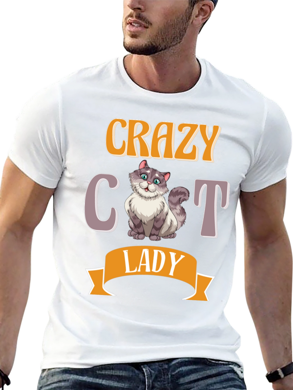 Crazy Cat Lady T-Shirt - Novelty Cat Lover Tee