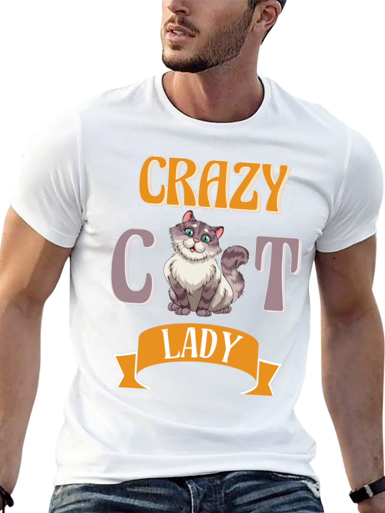 Crazy Cat Lady T-Shirt - Novelty Cat Lover Tee