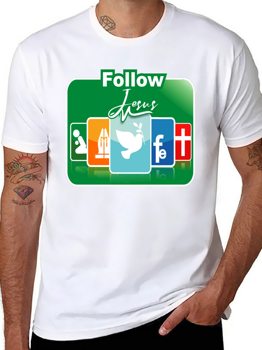 Follow Jesus Graphic T-Shirt - Religious Apparel