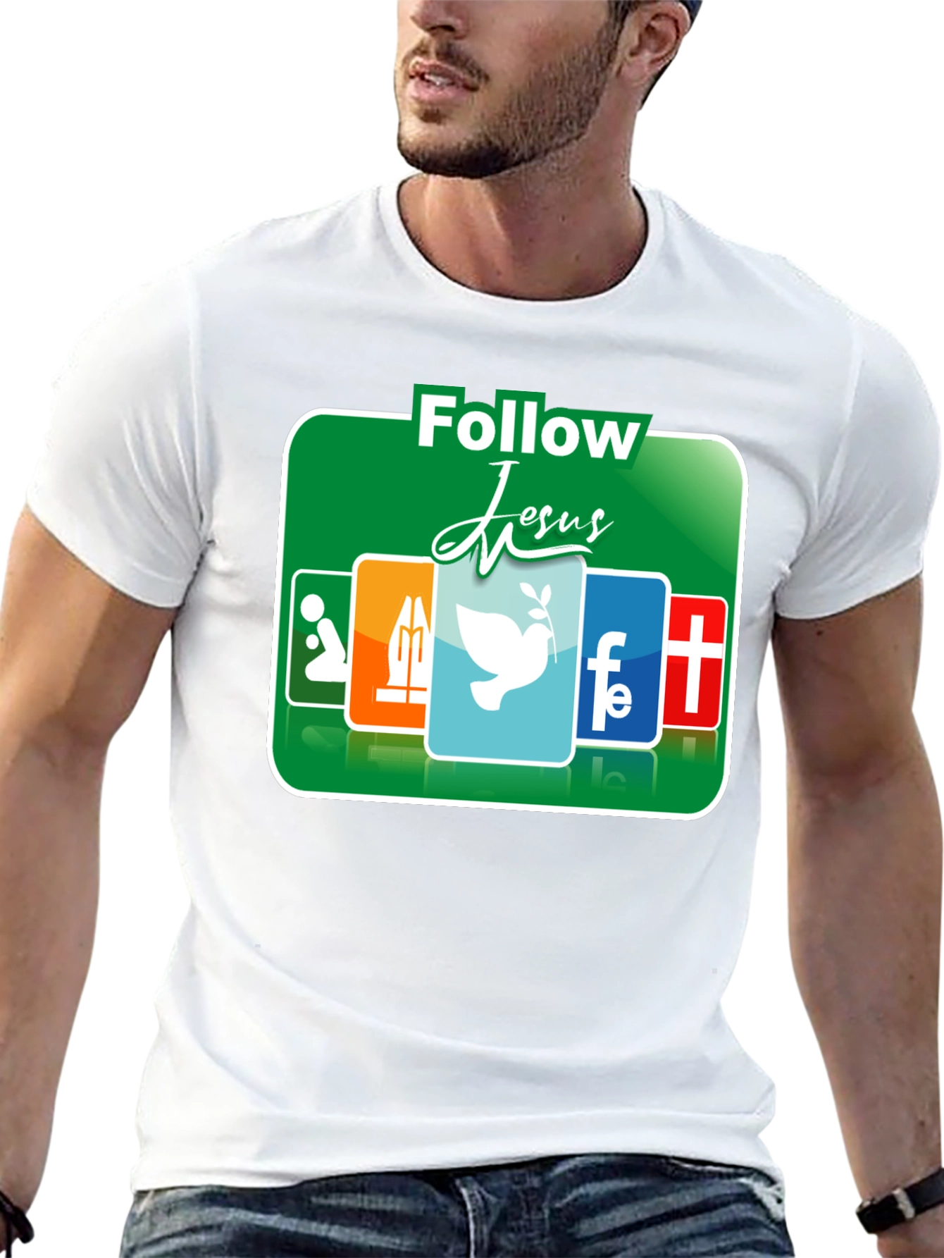 Follow Jesus Graphic T-Shirt - Religious Apparel