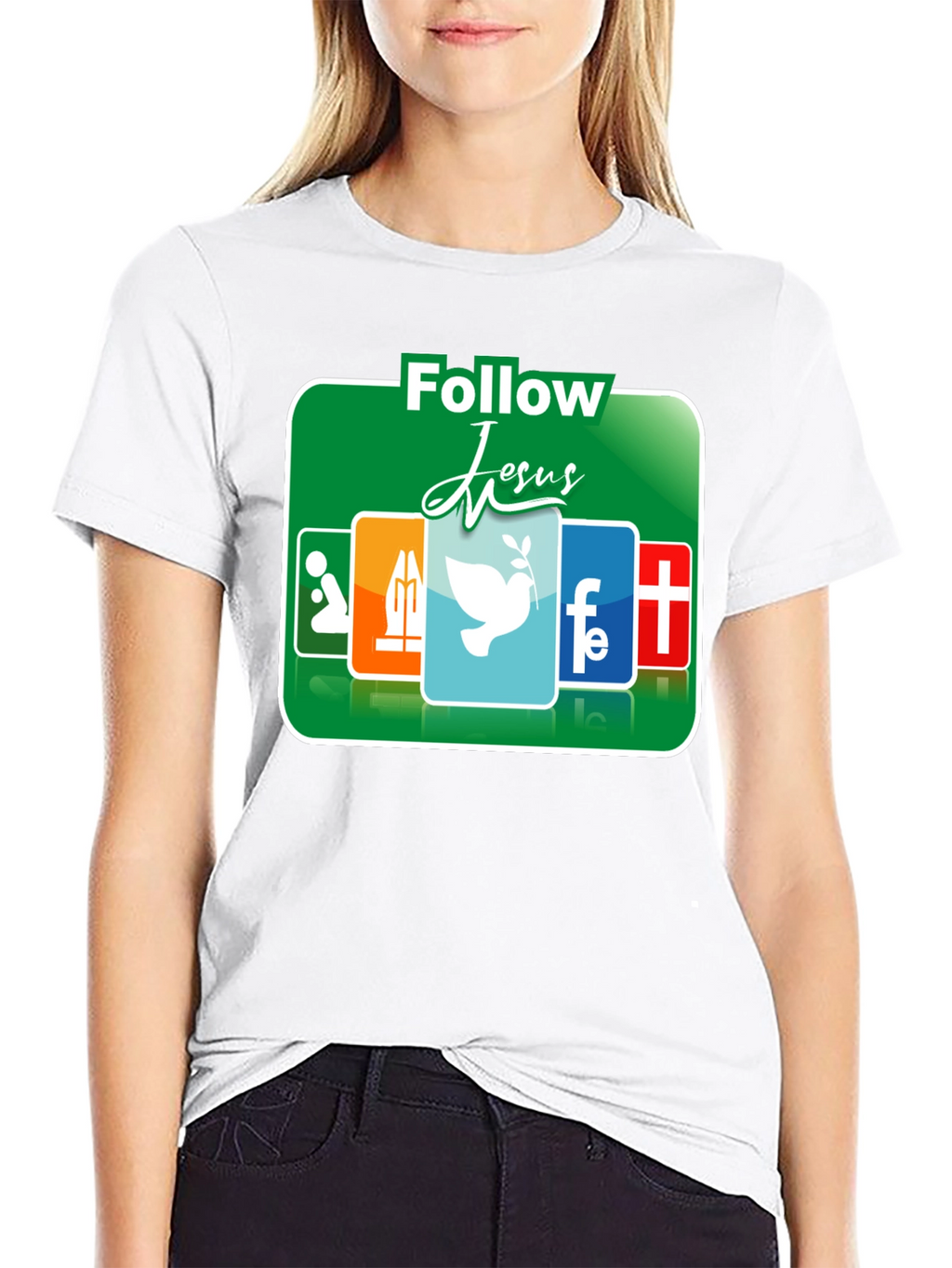 Follow Jesus Graphic T-Shirt - Religious Apparel