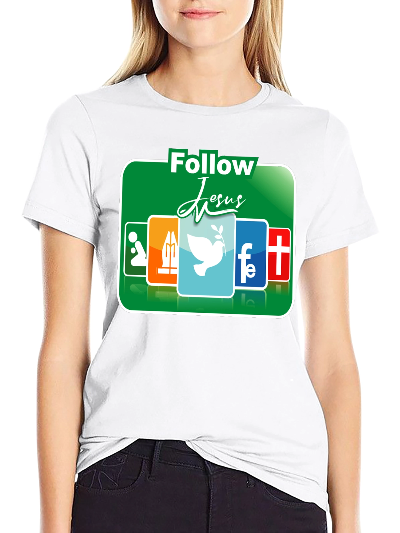 Follow Jesus Graphic T-Shirt - Religious Apparel