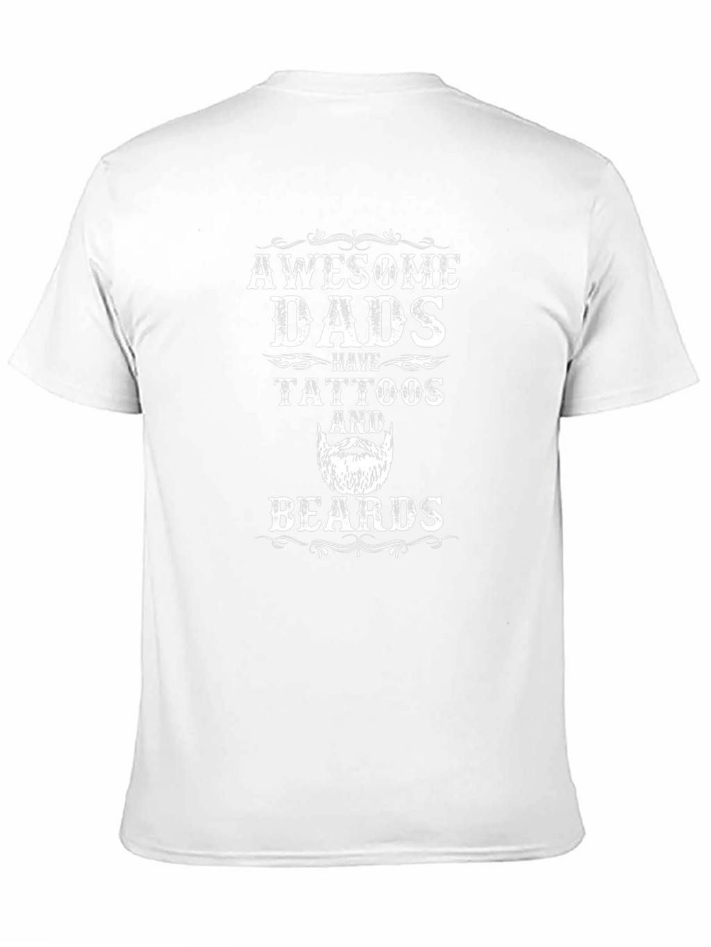 Awesome Dads Tattoo Beard Graphic Tee