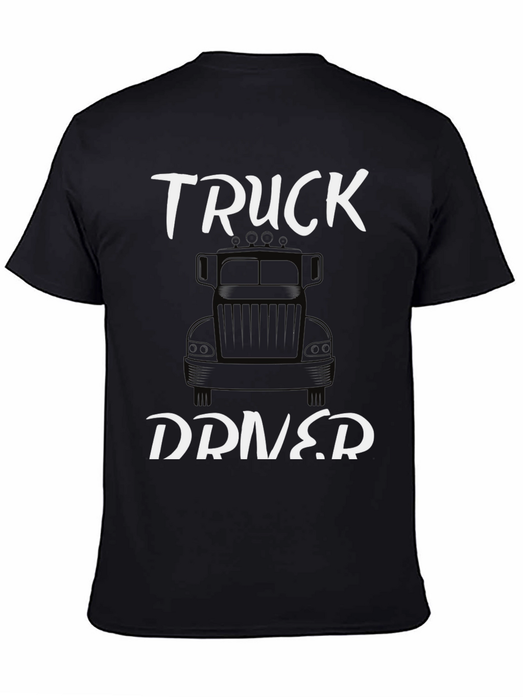 Truck Driver Graphic Tee - Classic Black Cotton T-Shirt