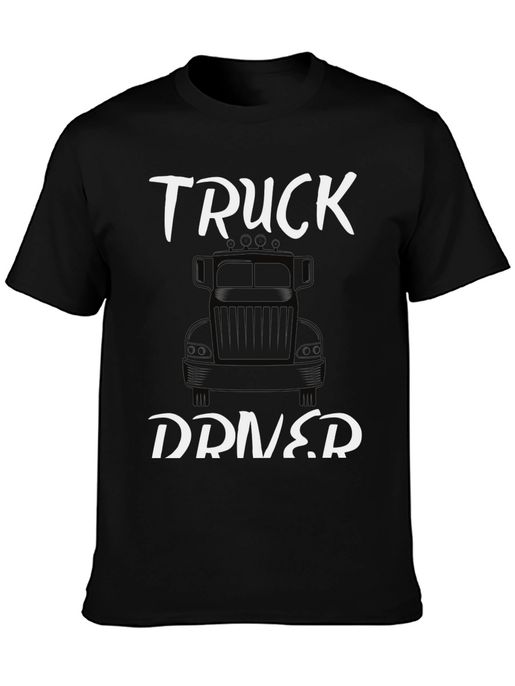 Truck Driver Graphic Tee - Classic Black Cotton T-Shirt