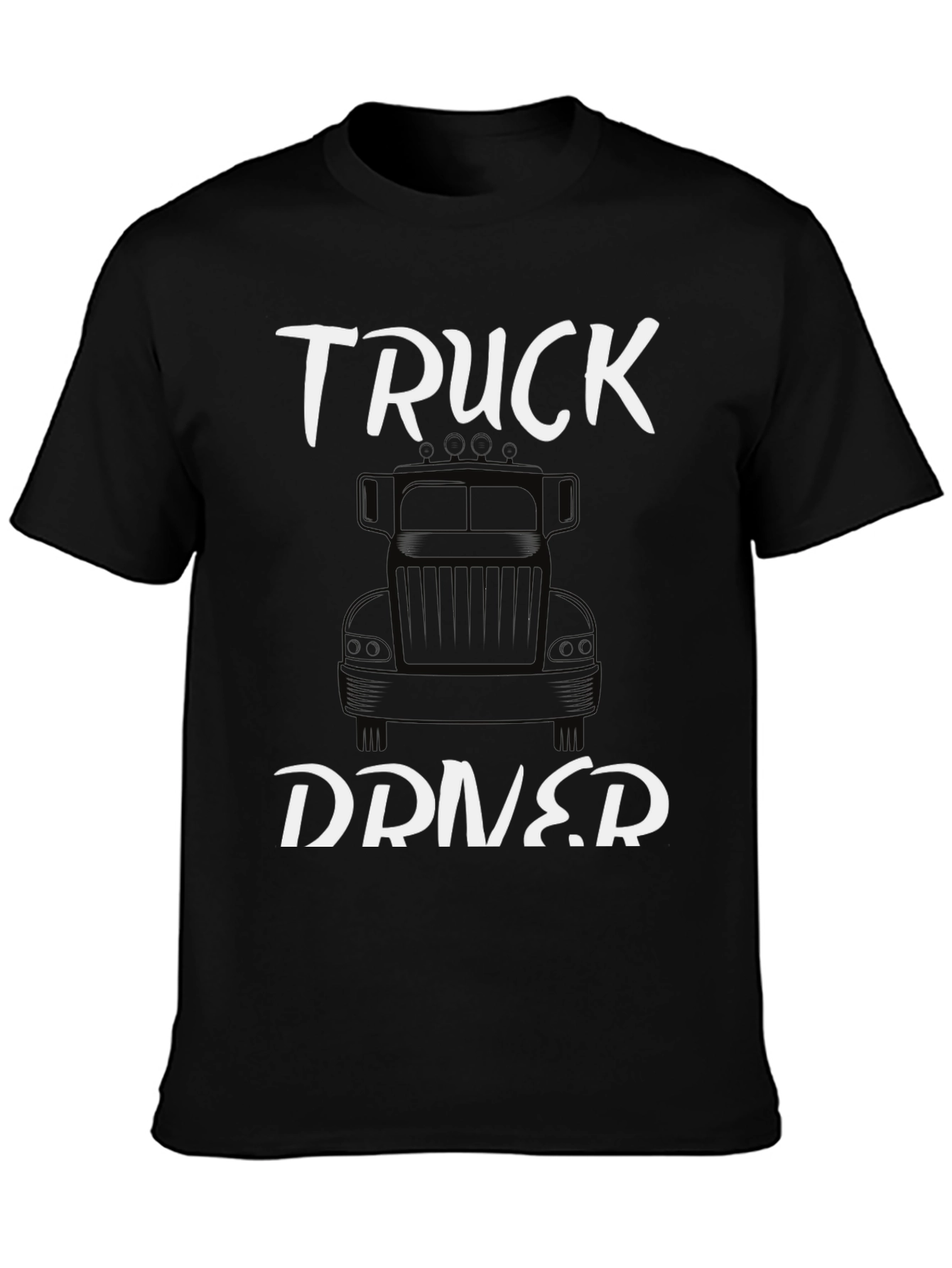 Truck Driver Graphic Tee - Classic Black Cotton T-Shirt