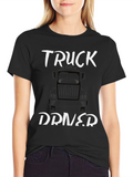 Truck Driver Graphic Tee - Classic Black Cotton T-Shirt
