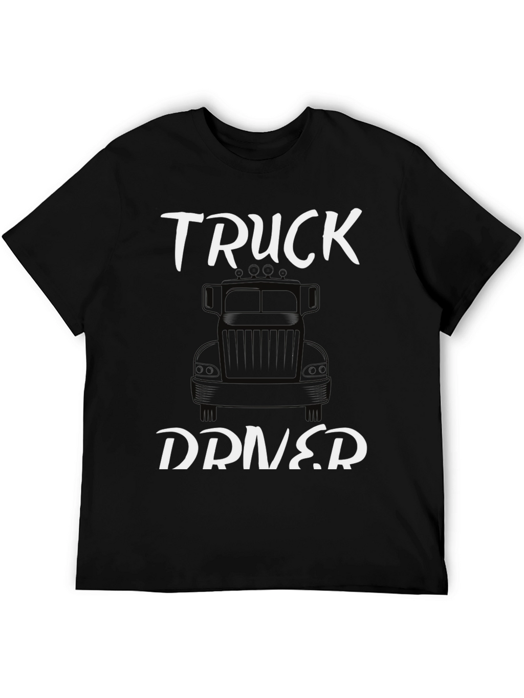 Truck Driver Graphic Tee - Classic Black Cotton T-Shirt