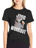 Funny Food Workout Graphic T-Shirt
