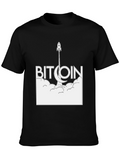 Bitcoin Rocket Graphic Tee - Crypto HODL!