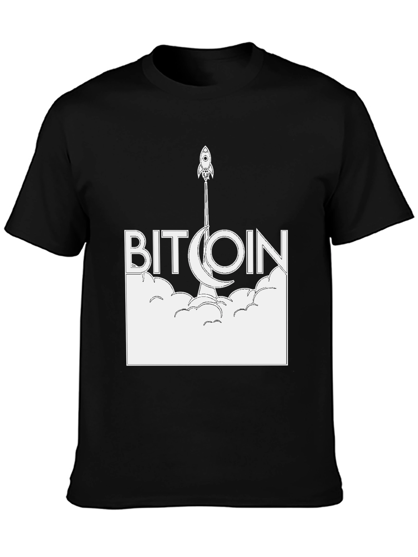 Bitcoin Rocket Graphic Tee - Crypto HODL!