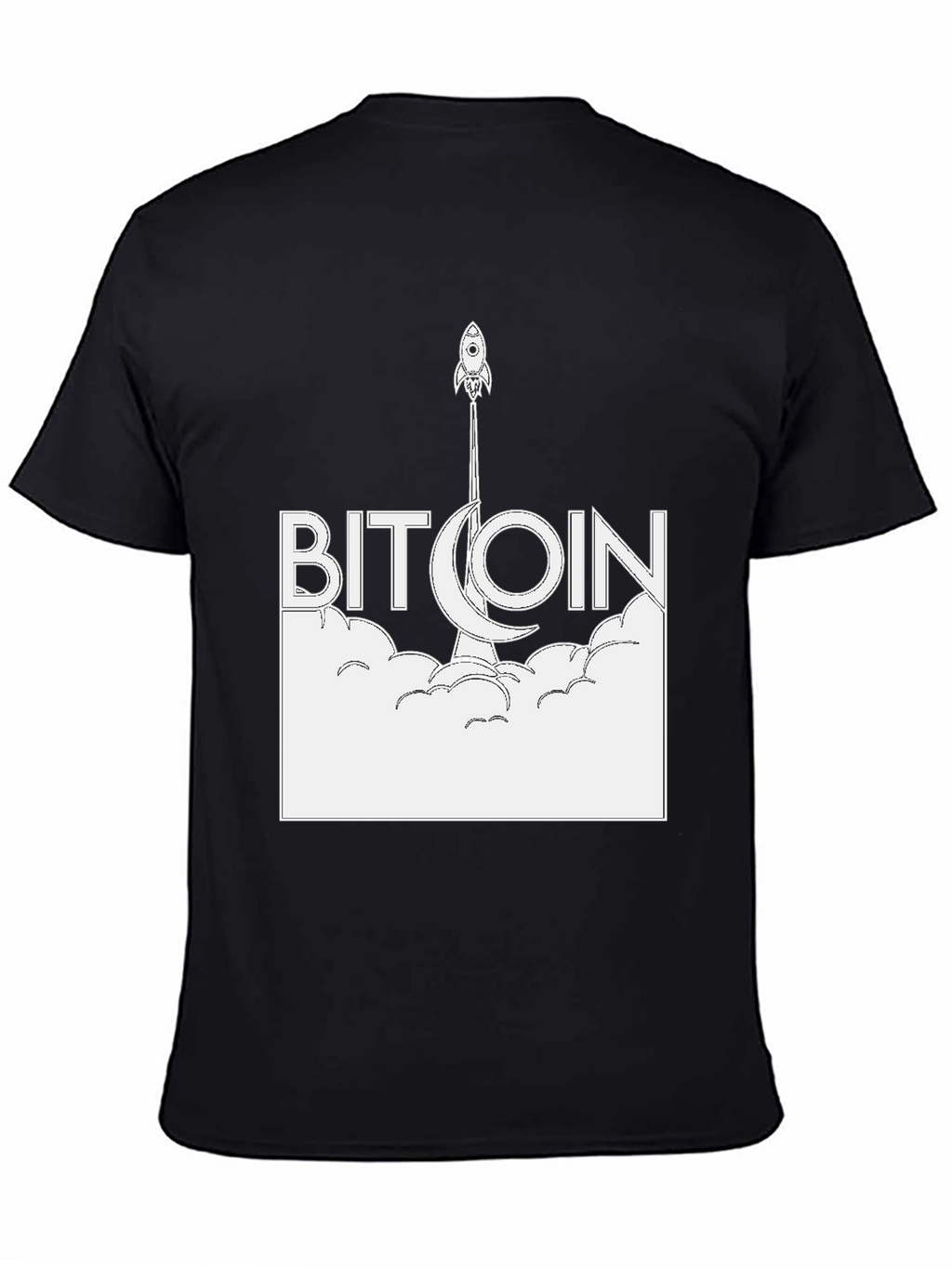 Bitcoin Rocket Graphic Tee - Crypto HODL!