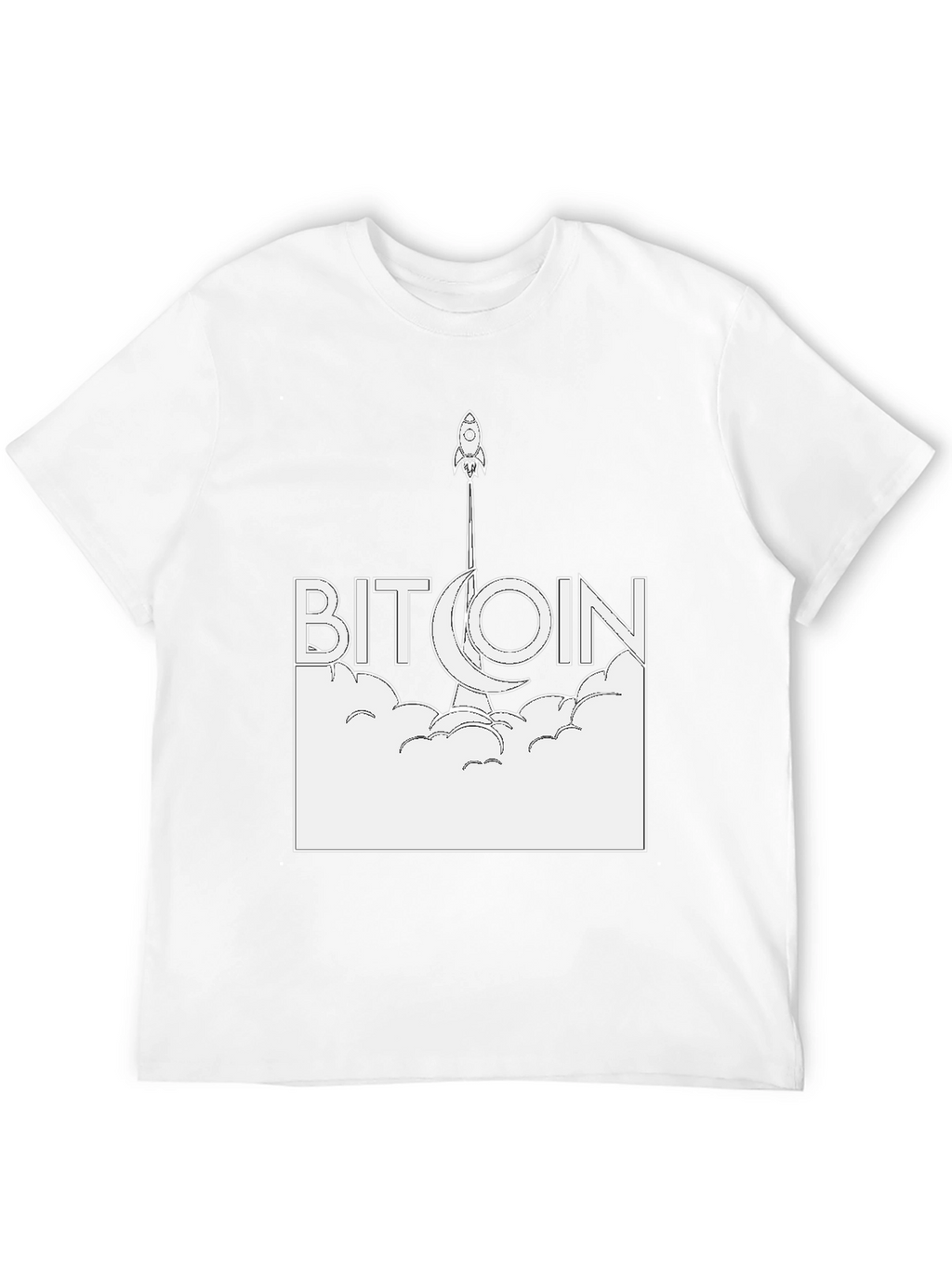 Bitcoin Rocket Graphic Tee - Crypto HODL!