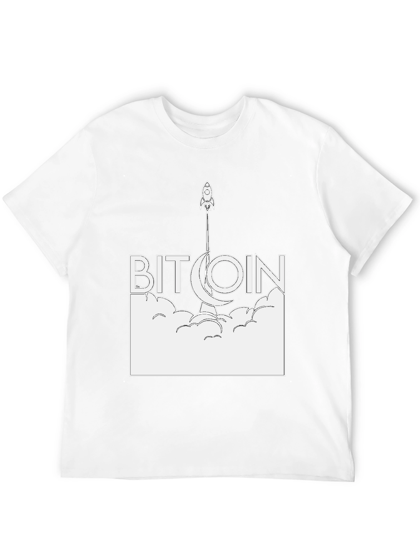 Bitcoin Rocket Graphic Tee - Crypto HODL!