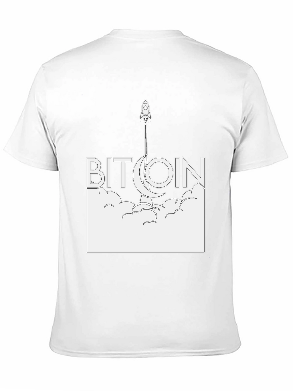 Bitcoin Rocket Graphic Tee - Crypto HODL!