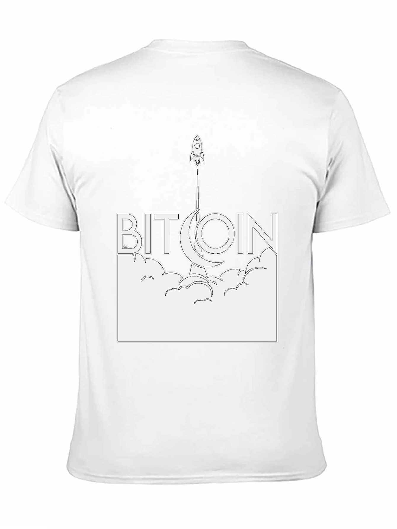 Bitcoin Rocket Graphic Tee - Crypto HODL!