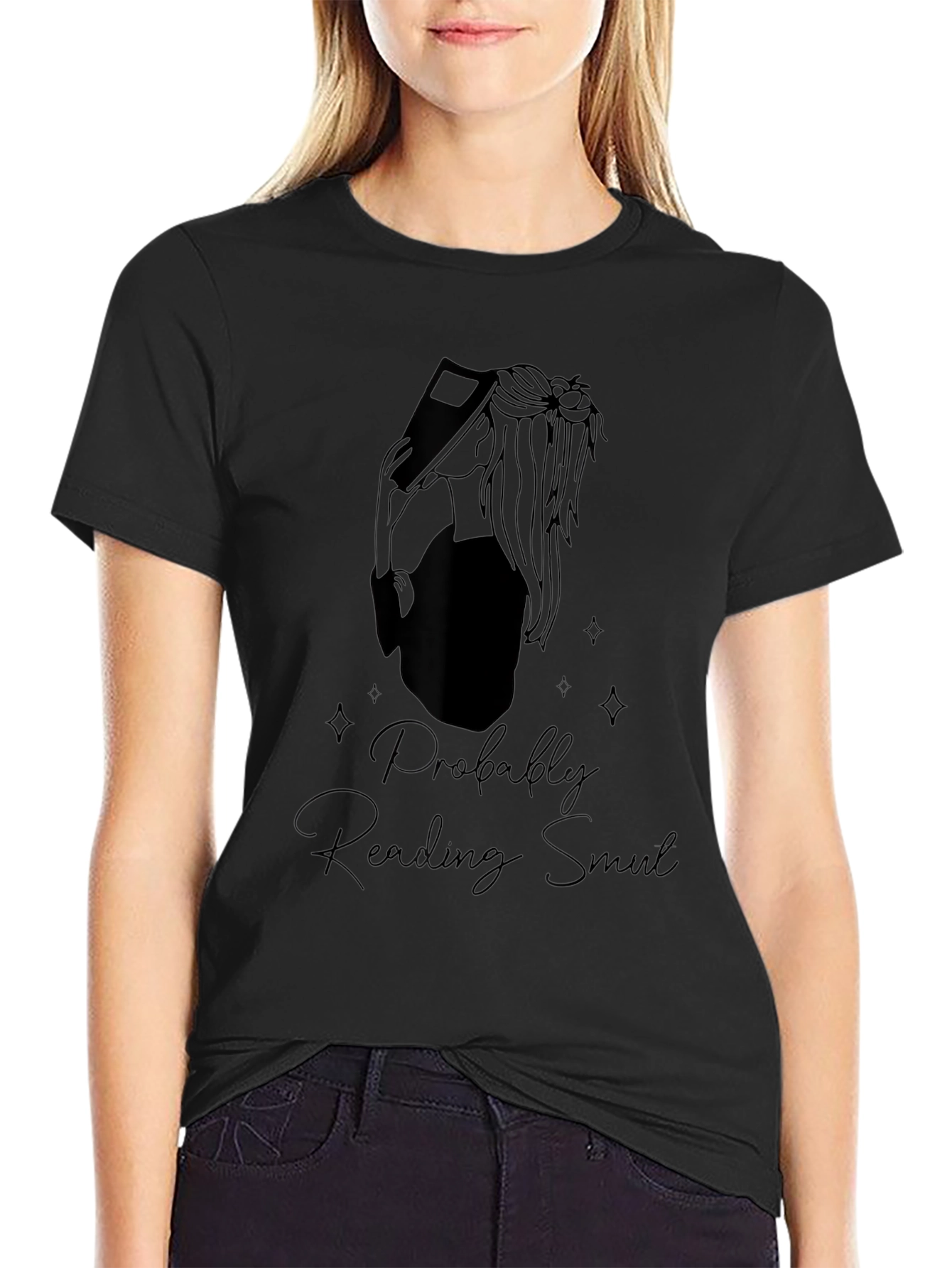 Reading Smut T-Shirt - Black Crew Neck