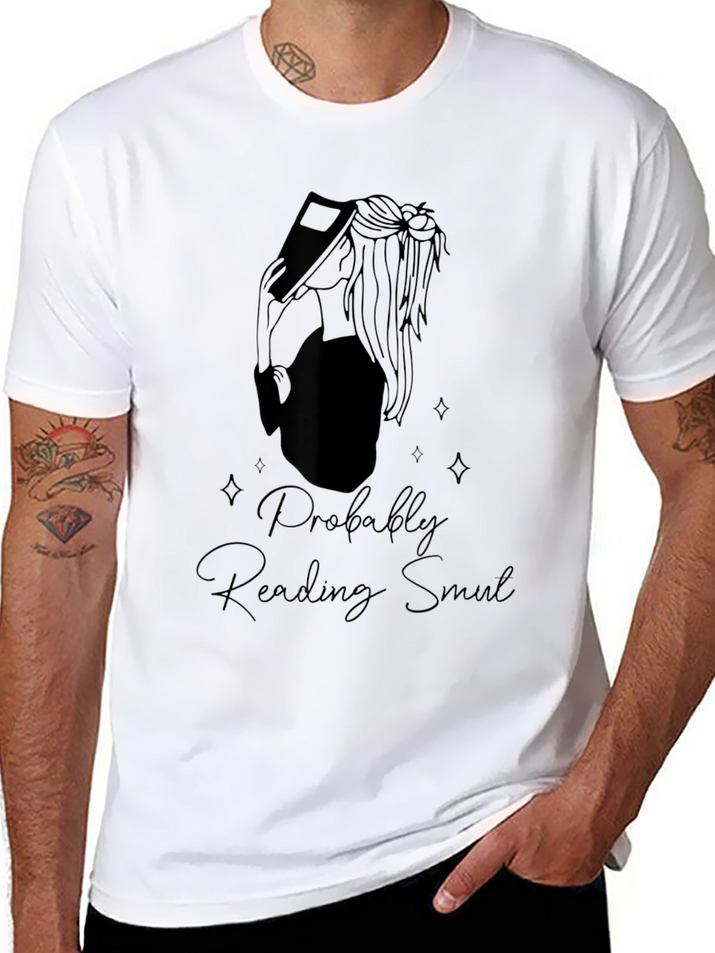 Reading Smut T-Shirt - Black Crew Neck