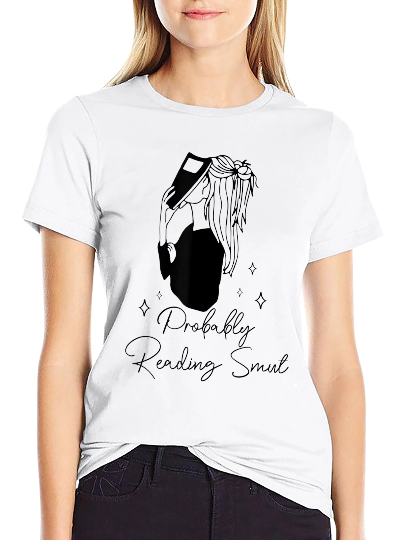 Reading Smut T-Shirt - Black Crew Neck
