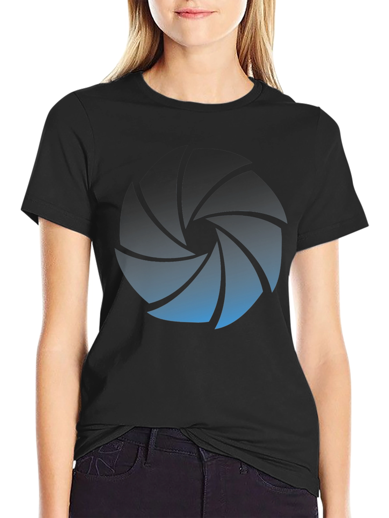 Aperture Inspired Graphic Black T-Shirt