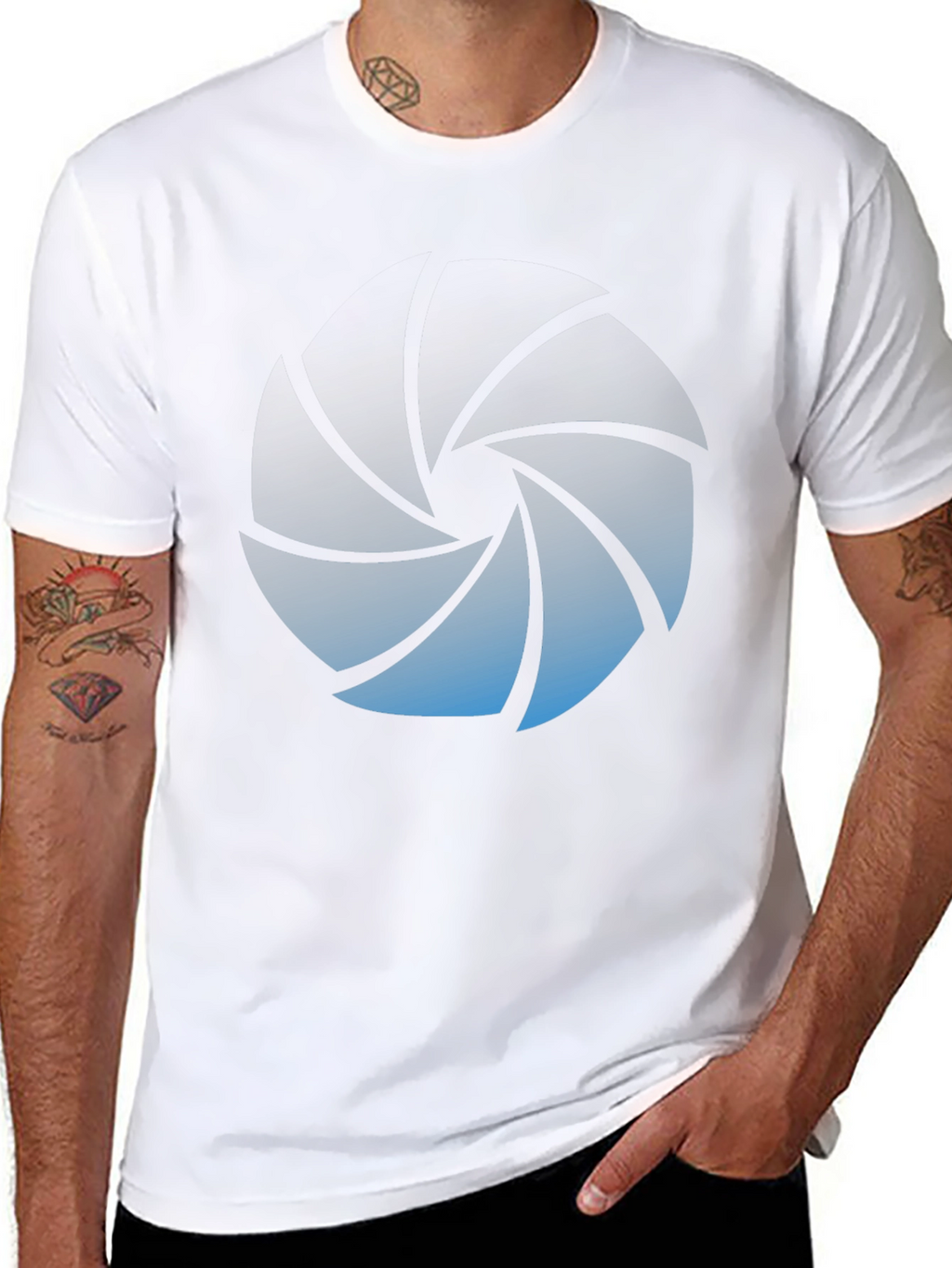 Aperture Inspired Graphic Black T-Shirt