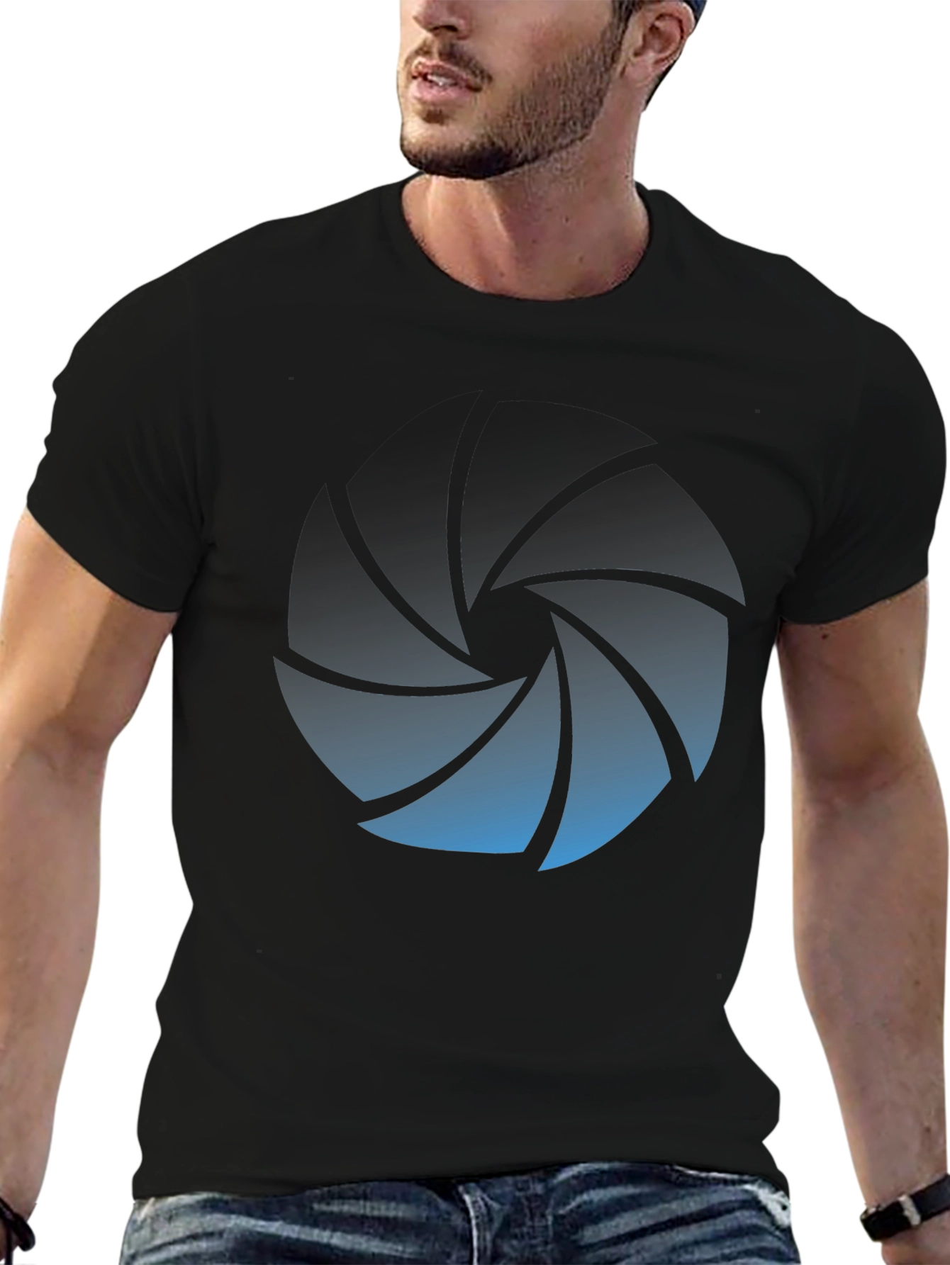 Aperture Inspired Graphic Black T-Shirt