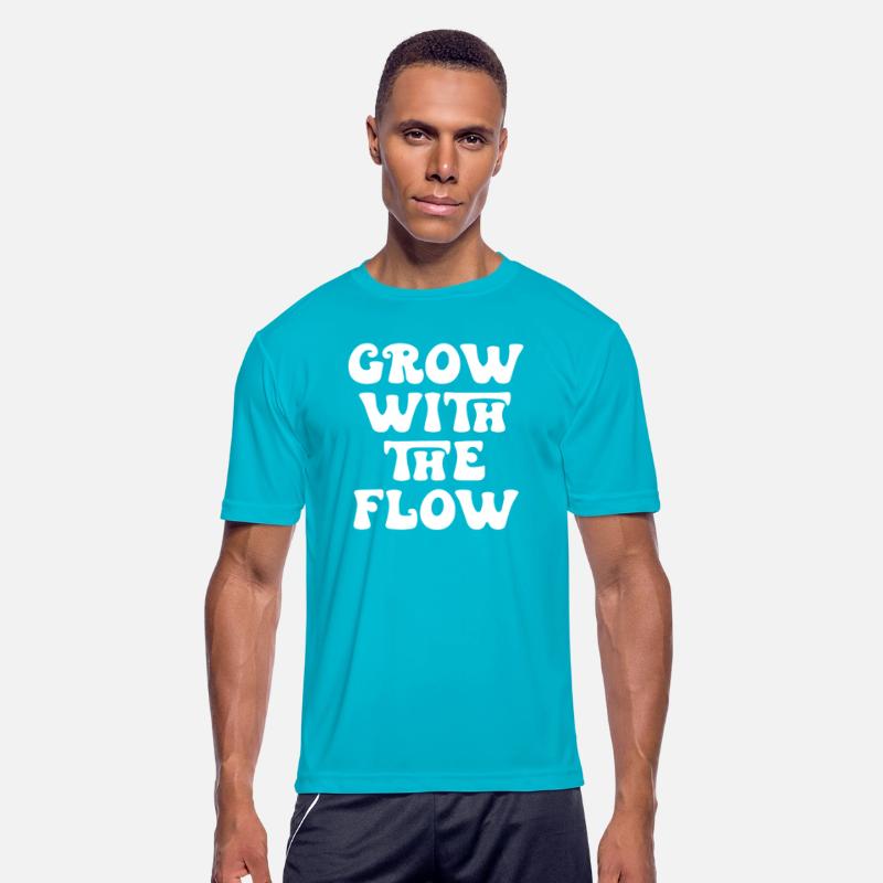 Grow With The Flow Motivational Phrase for