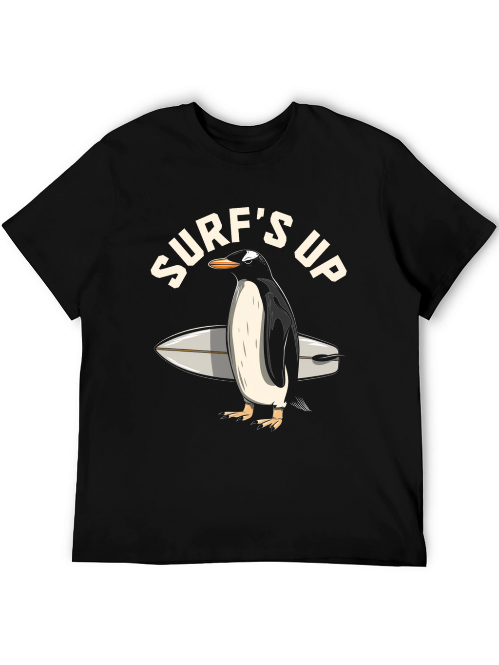 Surfs Up Penguin Graphic T-Shirt