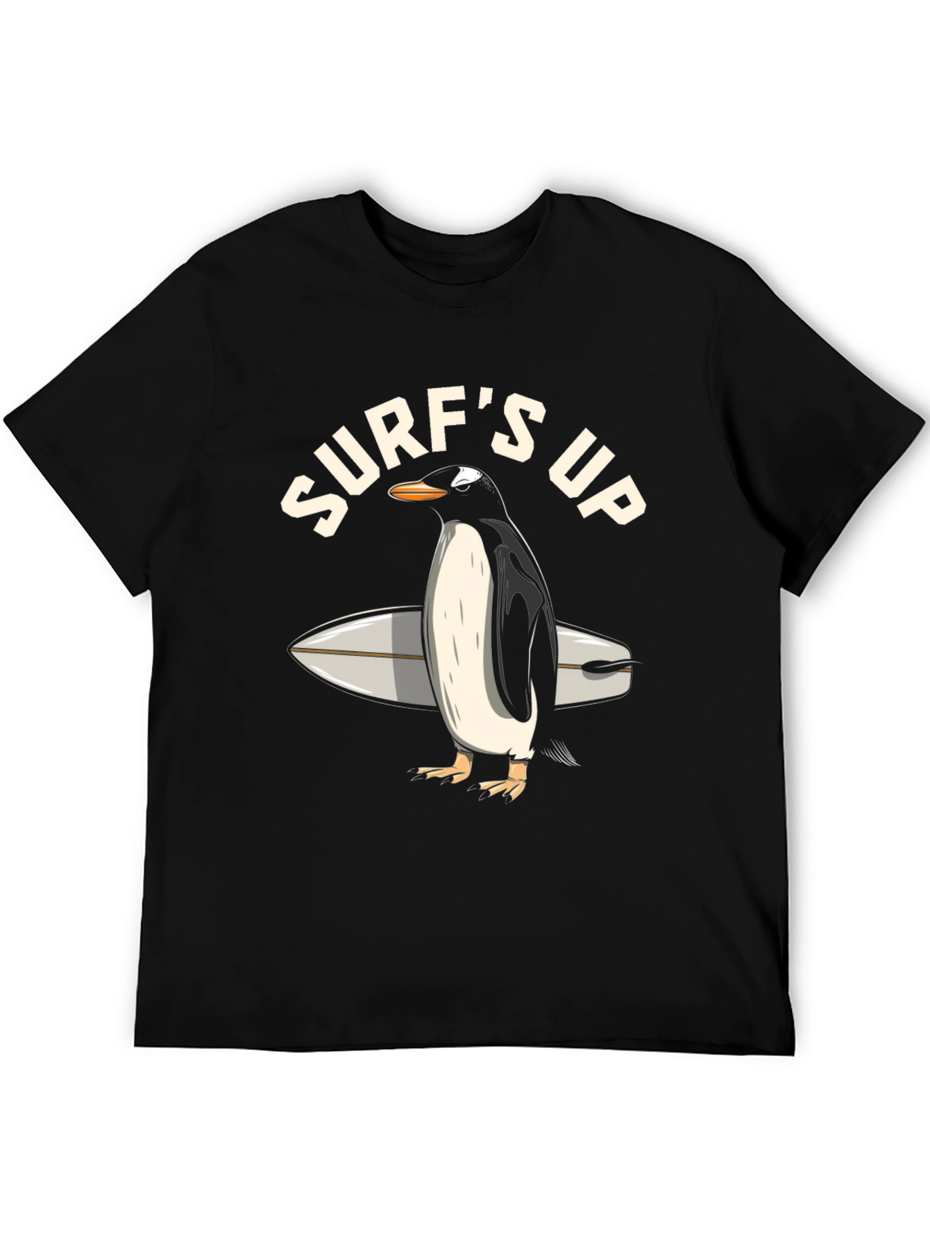 Surfs Up Penguin Graphic T-Shirt