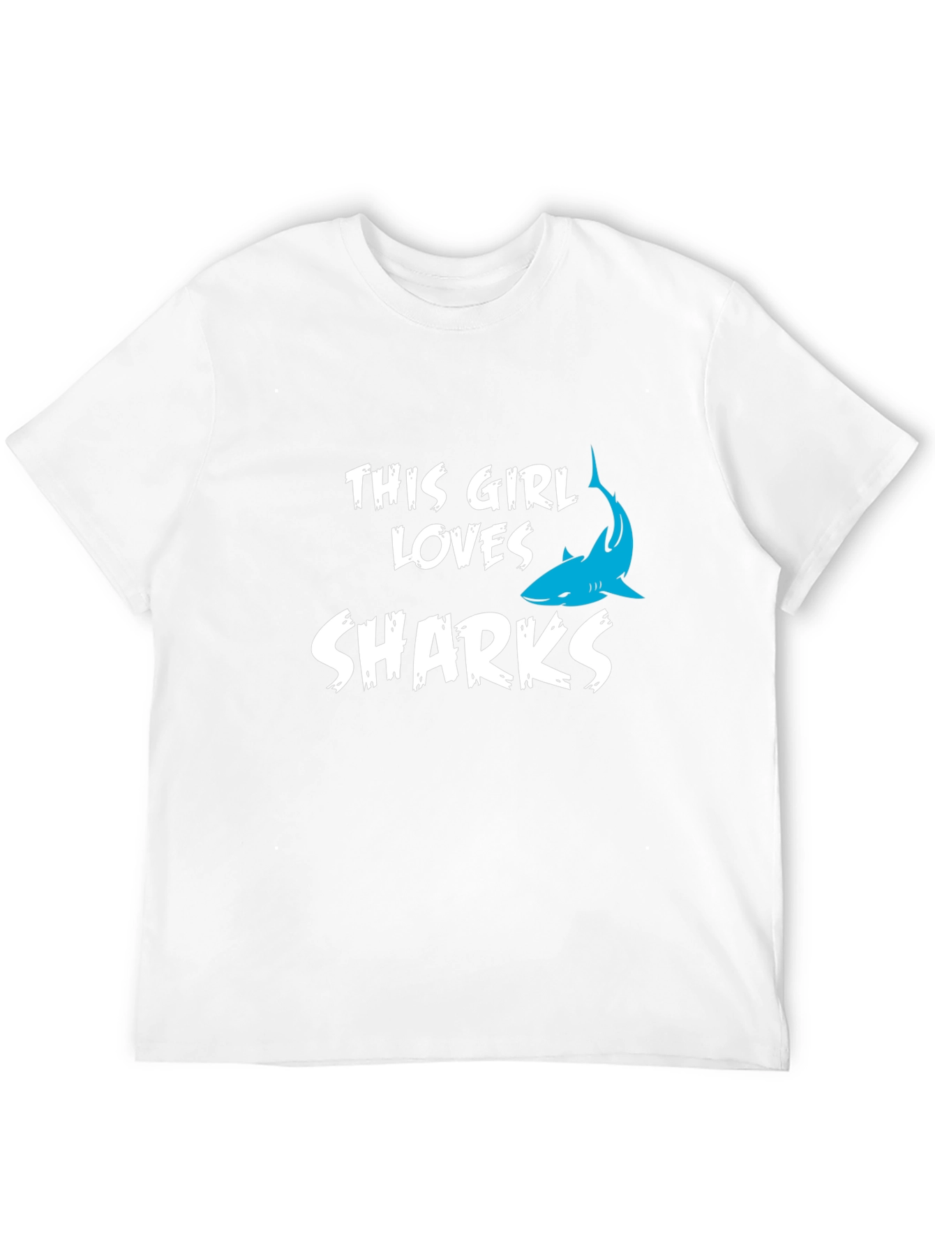 This Girl Loves Sharks Black T-Shirt