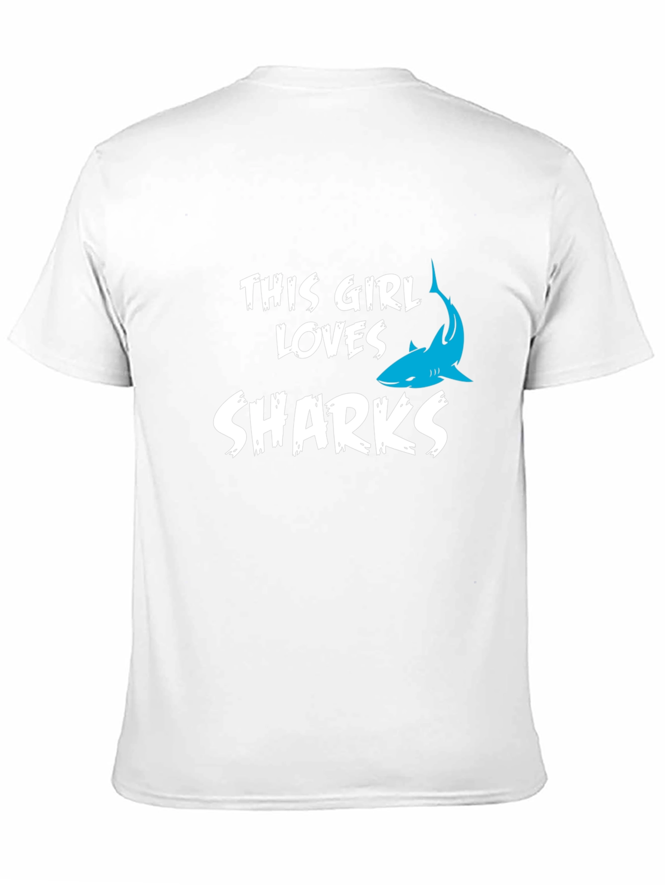 This Girl Loves Sharks Black T-Shirt