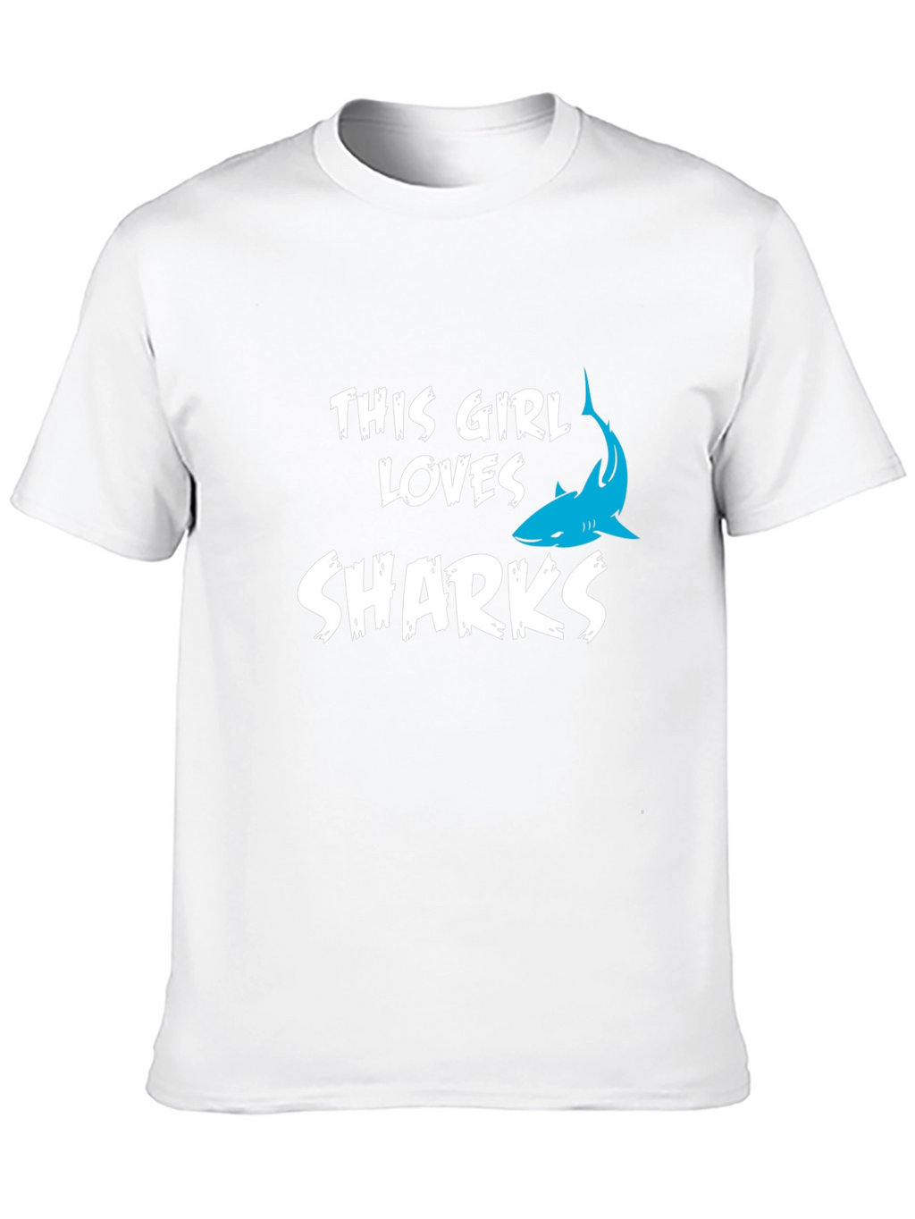 This Girl Loves Sharks Black T-Shirt