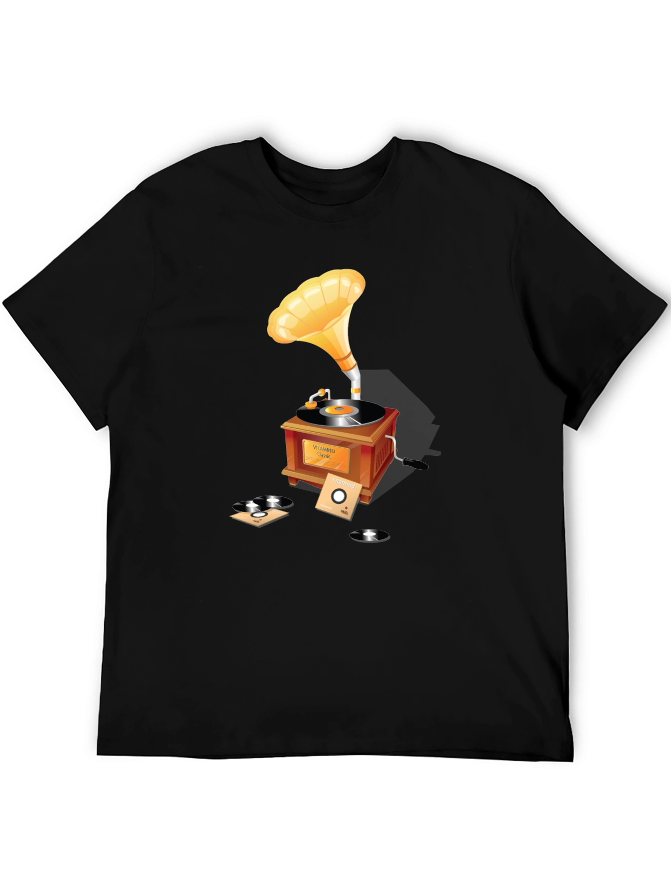 Vintage Gramophone T-Shirt - Classic Music Lover Tee