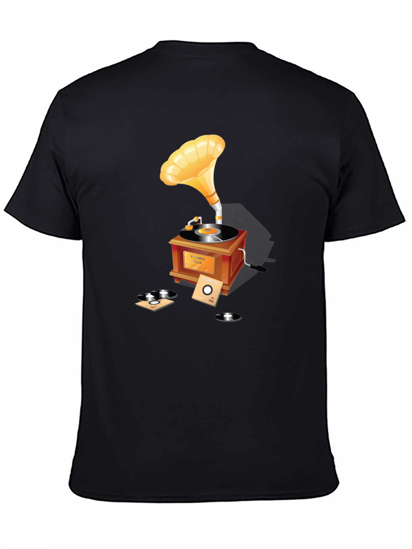 Vintage Gramophone T-Shirt - Classic Music Lover Tee