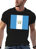 Guatemala Flag T-Shirt - Black Cotton Tee