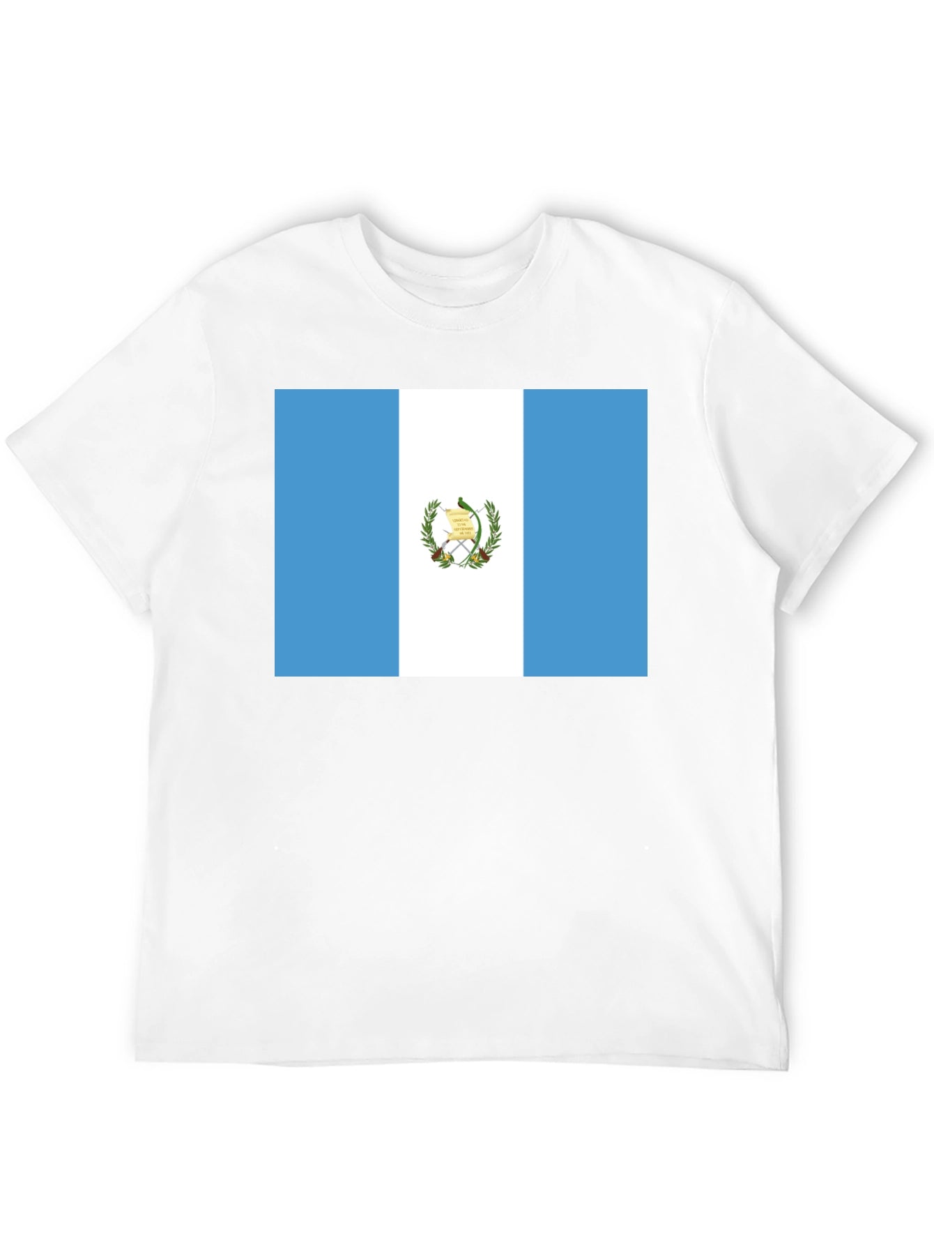 Guatemala Flag T-Shirt - Black Cotton Tee