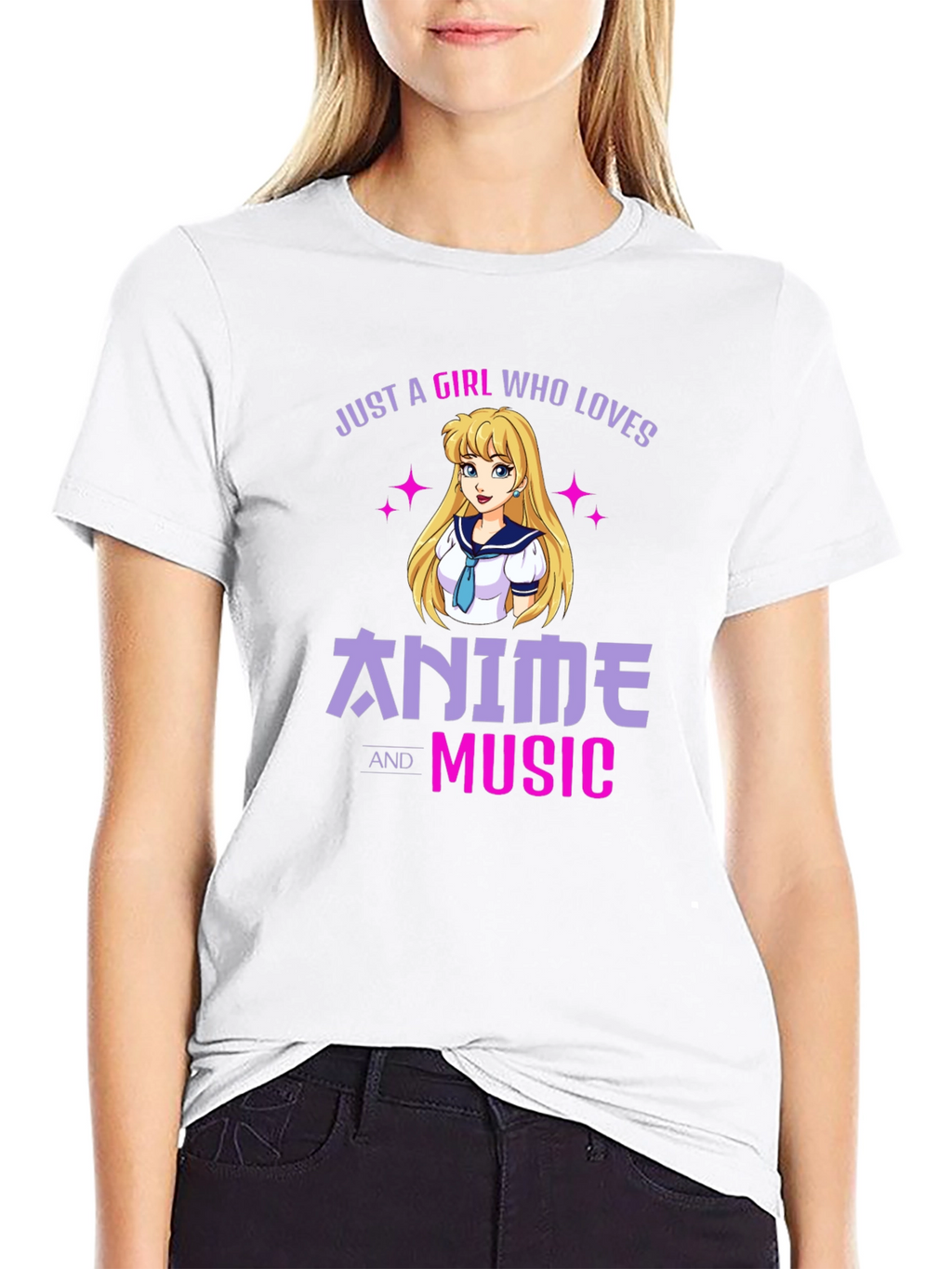 Anime and Music Lover Graphic T-Shirt
