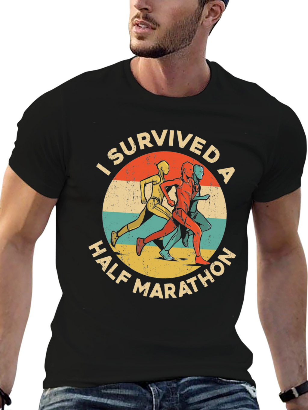 I Survived a Half Marathon Graphic T-Shirt
