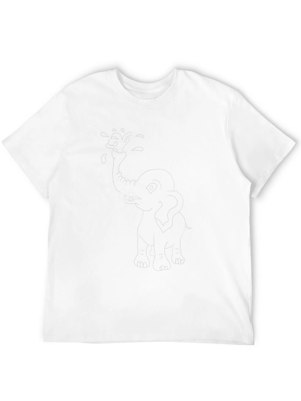 Elephant Water Spray Black T-Shirt