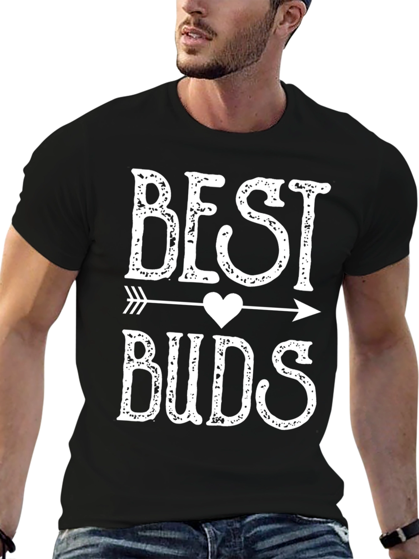 Best Buds Graphic Tee - Black Casual Shirt