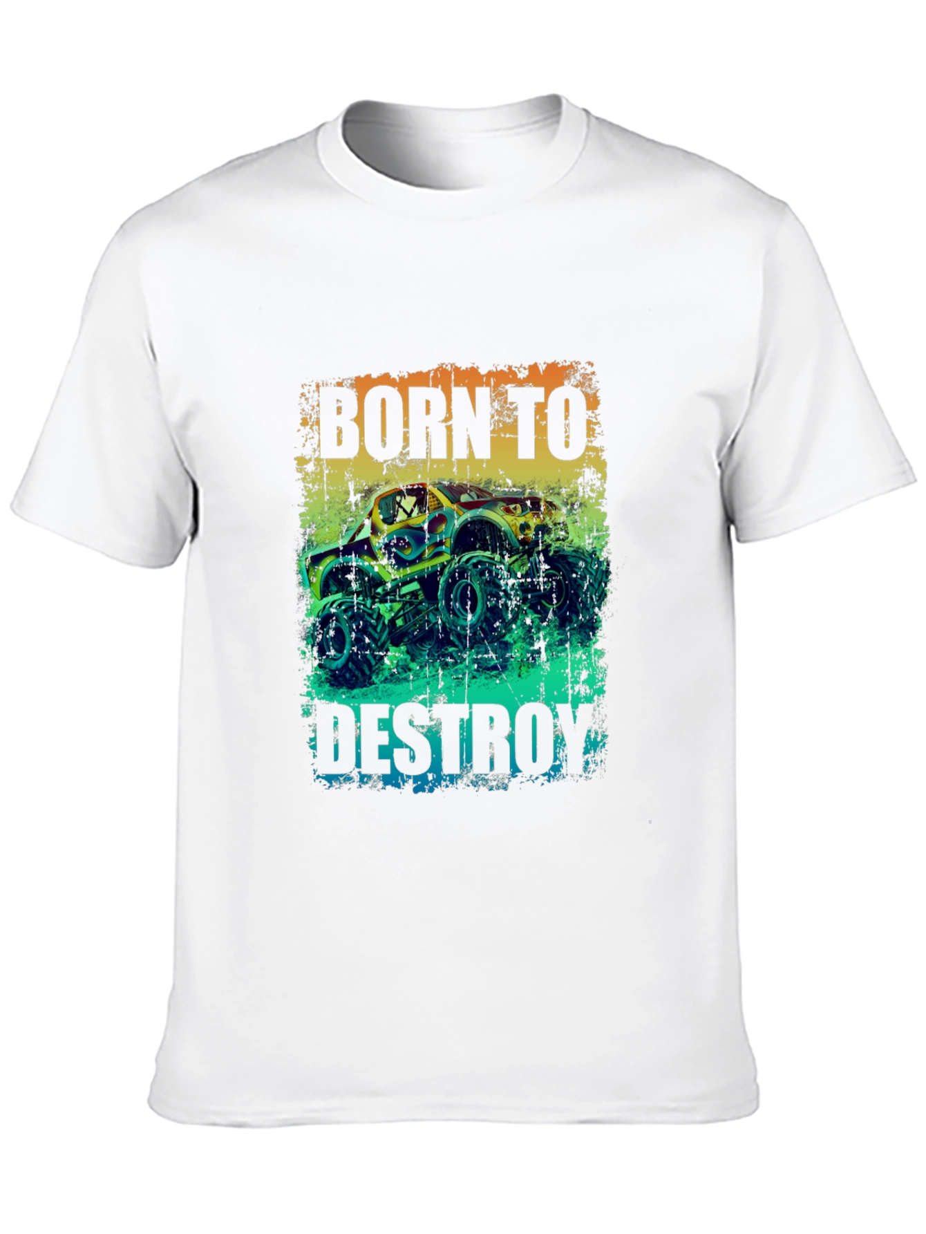 Born to Destroy Monster Truck Graphic Tee