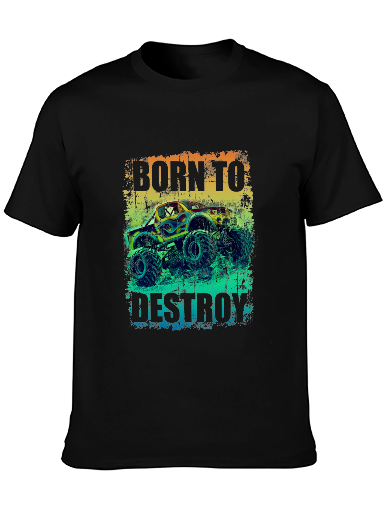 Born to Destroy Monster Truck Graphic Tee