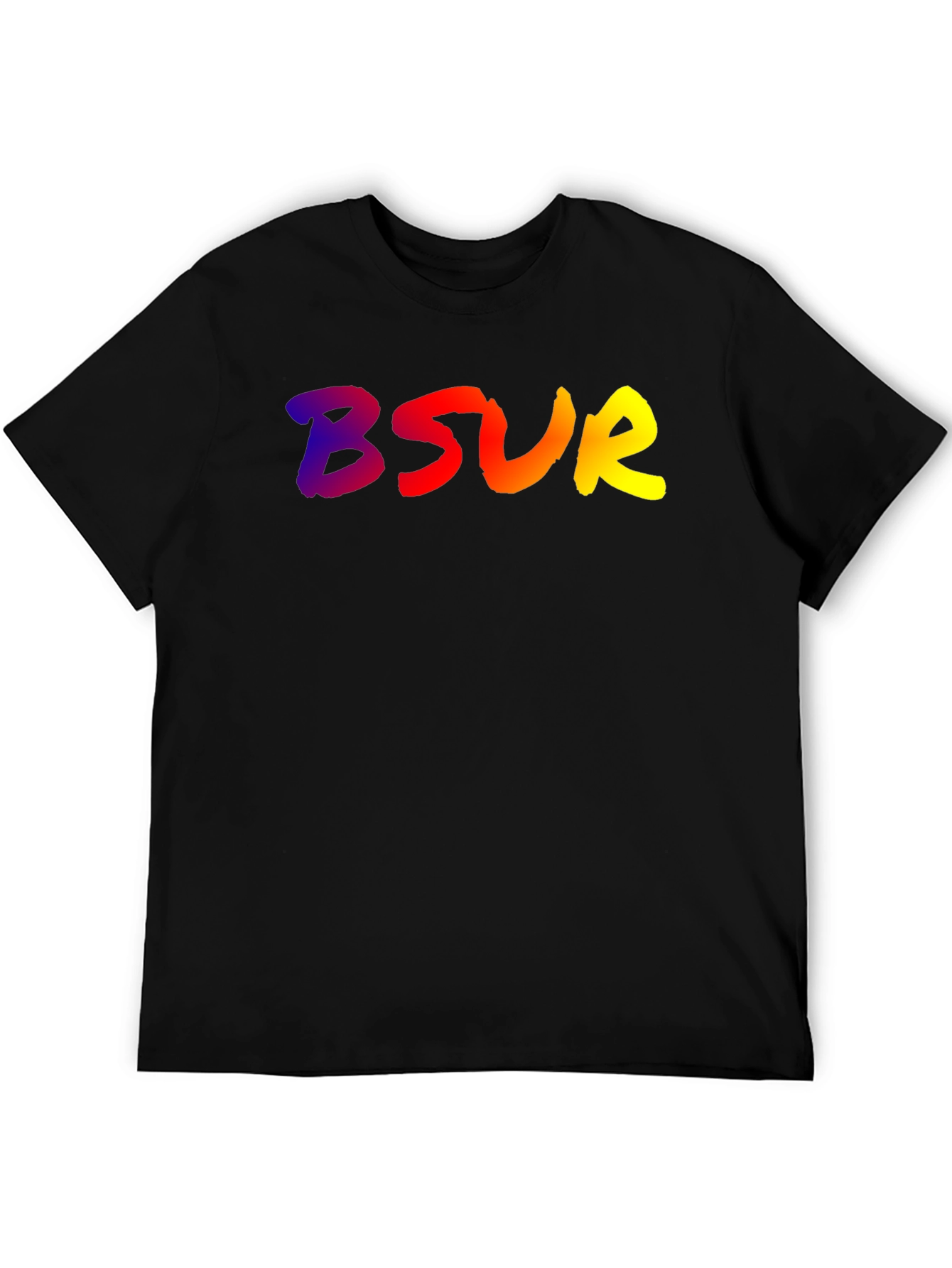 BSUR Gradient Graphic Black Tee