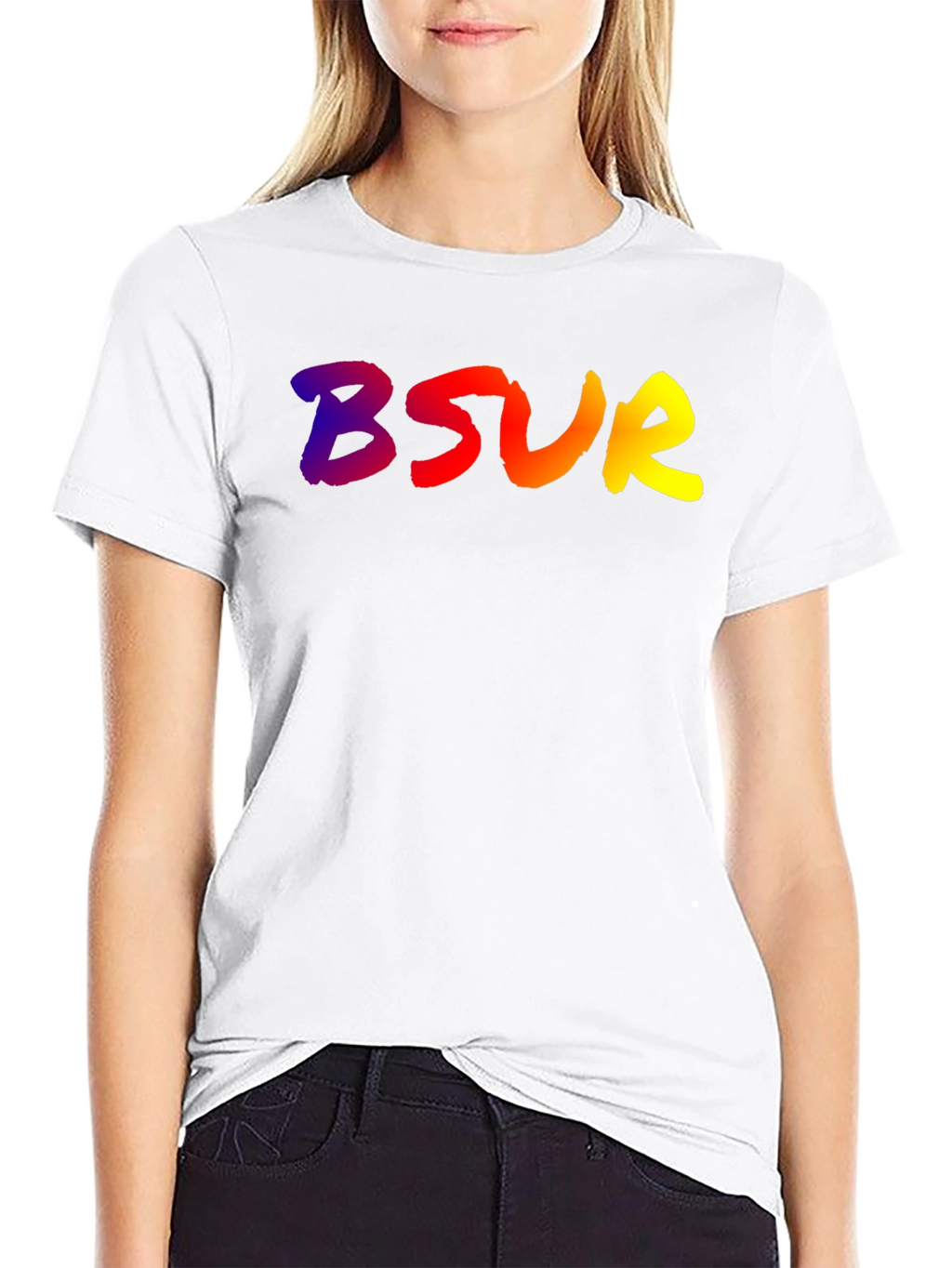 BSUR Gradient Graphic Black Tee
