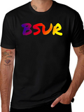 BSUR Gradient Graphic Black Tee