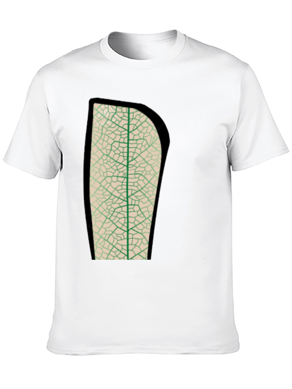 Leaf Vein Graphic Tee - Nature Inspired Print Shirt