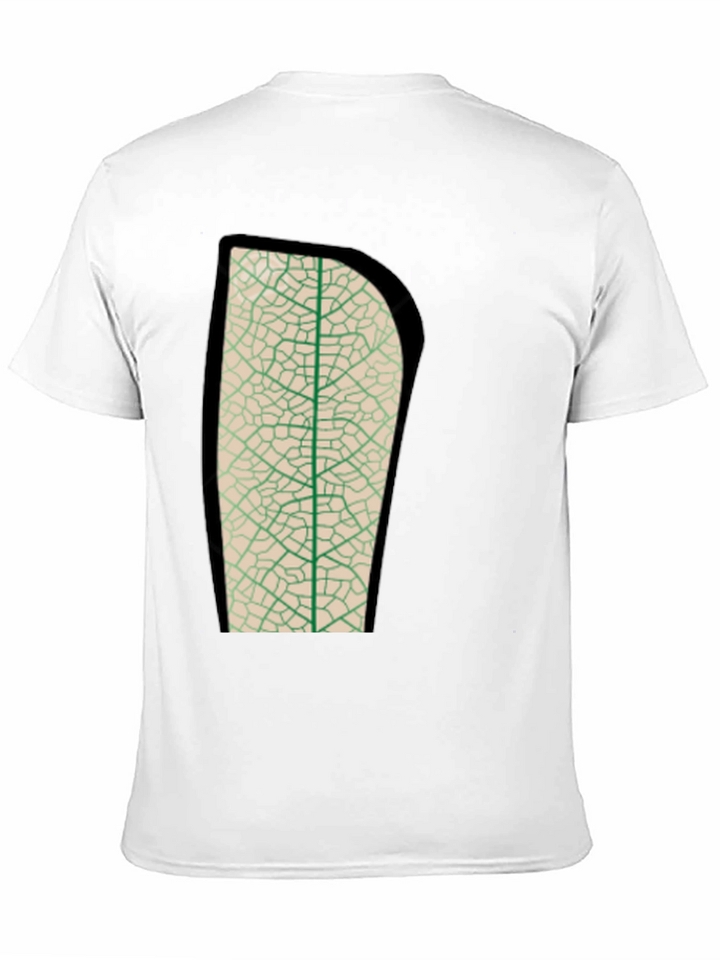 Leaf Vein Graphic Tee - Nature Inspired Print Shirt
