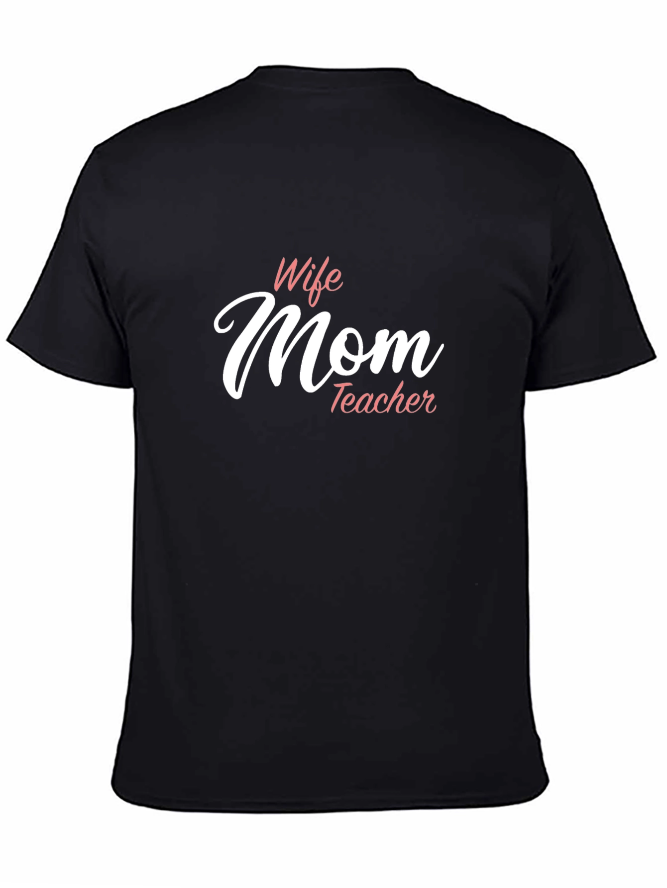 Wife Mom Teacher Graphic Tee - Black