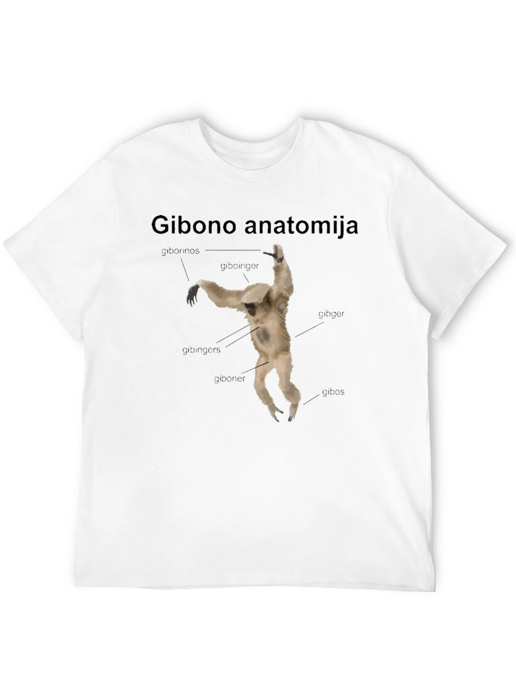 Gibono Anatomija Black T-Shirt