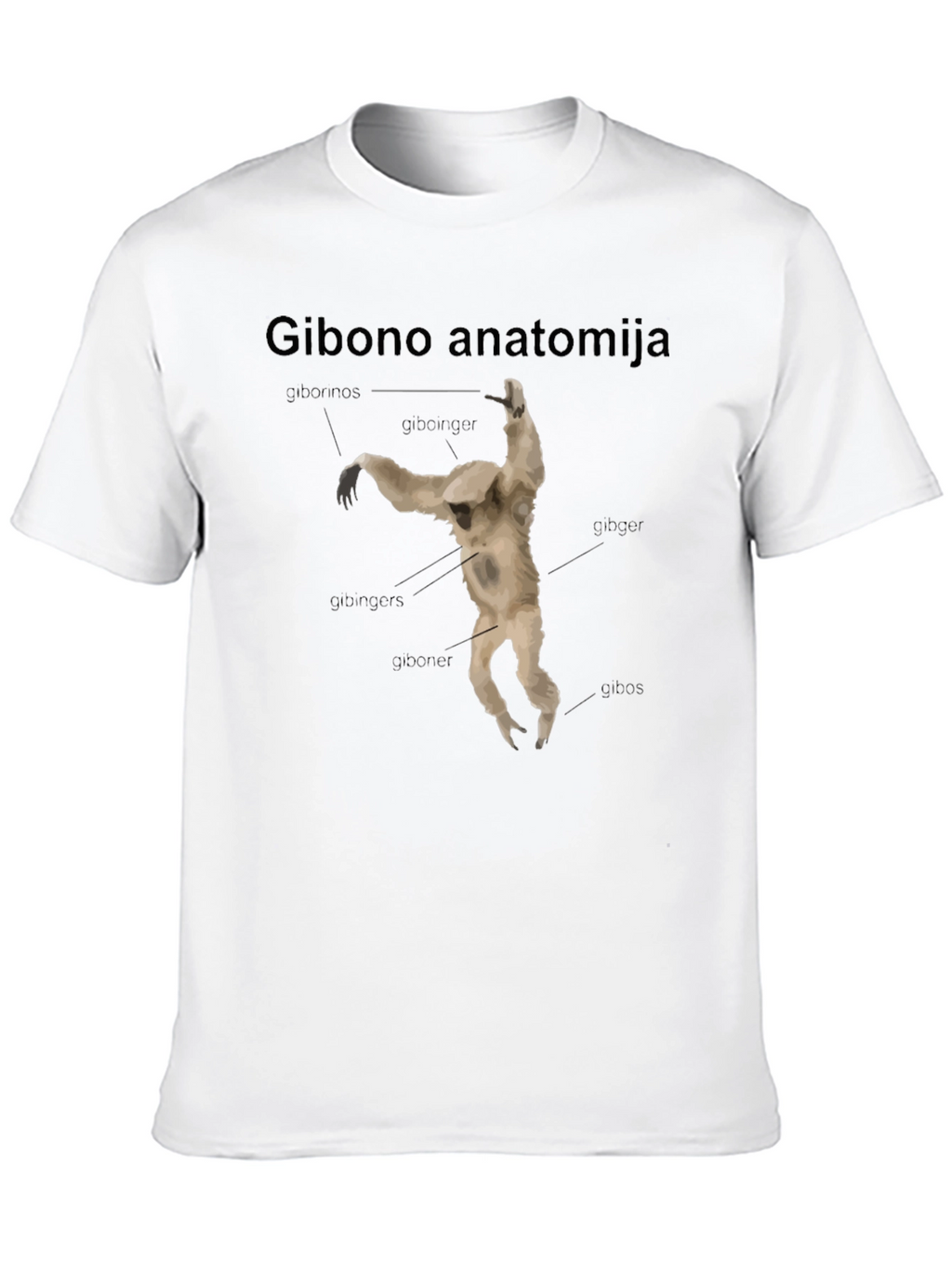 Gibono Anatomija Black T-Shirt